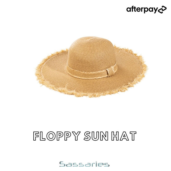 Straw Braided Floppy Fringe Sun Hat