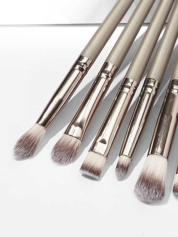 Metallic Duo-Fiber Makeup Brushes Set