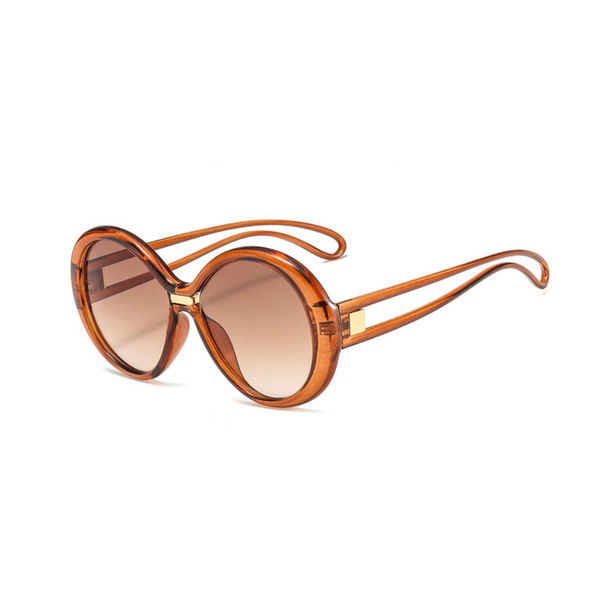 Brown Circle Sunglasses