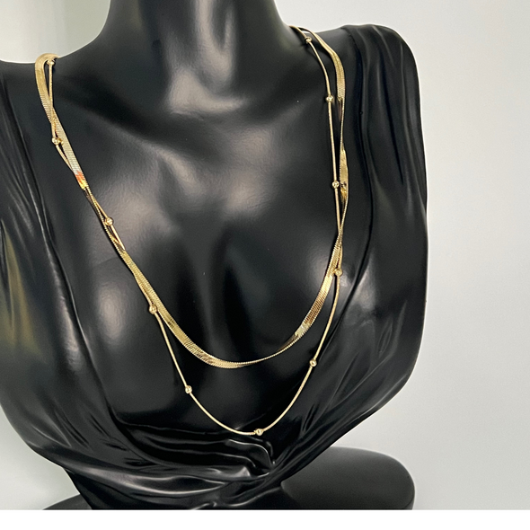 Linear Luxe Geometric Necklace