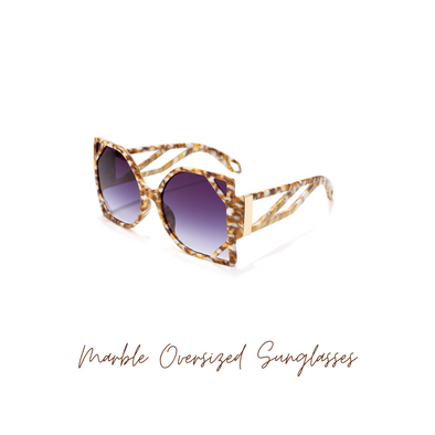 Marble Vintage Oversized Sunglasses