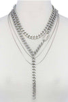 4 Layered Necklace Silver