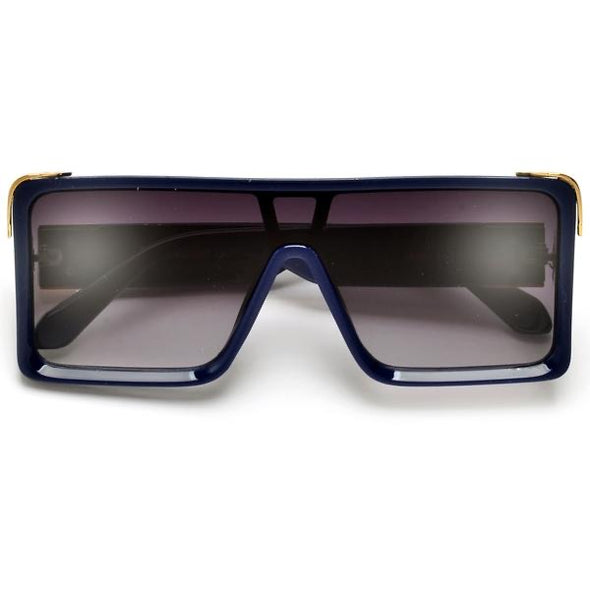Beveled  Detailed Square Sunglasses