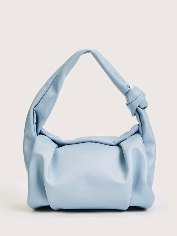 Sky Blue Ruched Bag