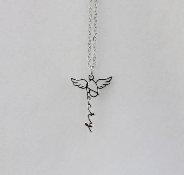 Angel Wings Personalized Necklace