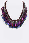 Fringe purple Necklace