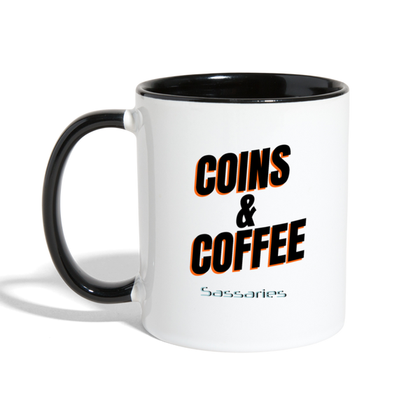 Coins & Coffee Mug - white/black